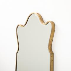 Gio Ponti Italian Mid Century Modern Mirror Brass Frame and Bevelled Edge 1950 s - 3567765