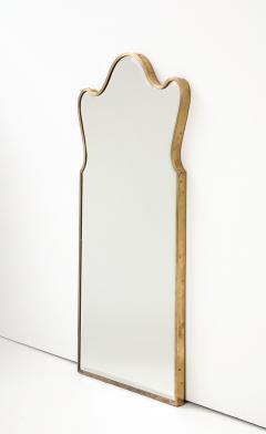 Gio Ponti Italian Mid Century Modern Mirror Brass Frame and Bevelled Edge 1950 s - 3567766