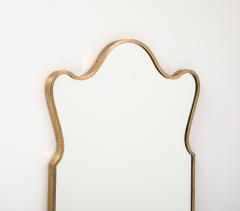 Gio Ponti Italian Mid Century Modern Mirror Brass Frame and Bevelled Edge 1950 s - 3567773