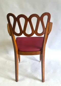 Gio Ponti Italian Mid Century Modern Neoclassic Lounge Desk or Vanity Chair by Gio Ponti - 3673261