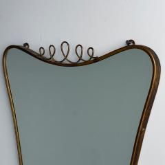 Gio Ponti Italian Mid Century Modern Organic Form Wall Mirror Brass Italy 1950s - 3849661