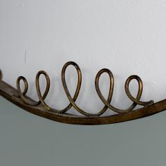 Gio Ponti Italian Mid Century Modern Organic Form Wall Mirror Brass Italy 1950s - 3849663