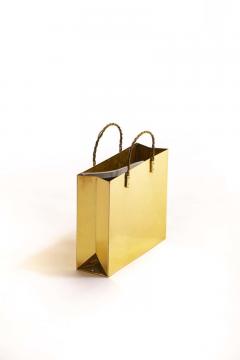 Gio Ponti Italian Midcentury Brass Shopping Bag Tote in the Manner of Gio Ponti circa 1950 - 1976496