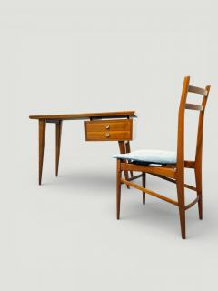 Gio Ponti Italian Midcentury Desk and Chair with suspended bookcase Gi Ponti Style - 4612750