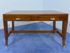 Gio Ponti Italian Midcentury Oak Executive Desk Designed by Gio Ponti in 1950 for BNL - 3095536