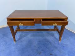 Gio Ponti Italian Midcentury Oak Executive Desk Designed by Gio Ponti in 1950 for BNL - 3095537