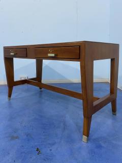 Gio Ponti Italian Midcentury Oak Executive Desk Designed by Gio Ponti in 1950 for BNL - 3095547