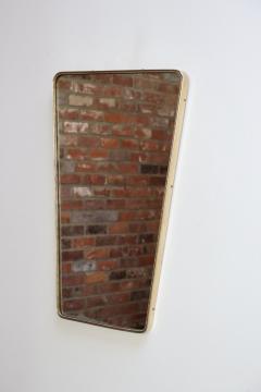 Gio Ponti Italian Modern Contour Wall Mirror with Beaded Brass Frame after Gio Ponti - 4117467