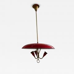Gio Ponti Italian Modern Enamel And Brass Pendant - 4619069