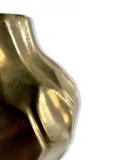 Gio Ponti Italian Modern Gold Ceramic Vessel Style of Gio Ponti - 4617463