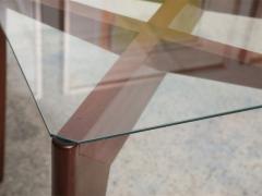 Gio Ponti Italian Modern Mahogany and Glass Dining Table Gio Ponti - 4702914