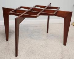 Gio Ponti Italian Modern Mahogany and Glass Dining Table Gio Ponti - 4702917