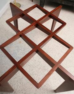 Gio Ponti Italian Modern Mahogany and Glass Dining Table Gio Ponti - 4702919
