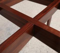Gio Ponti Italian Modern Mahogany and Glass Dining Table Gio Ponti - 4702925