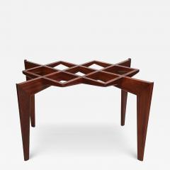 Gio Ponti Italian Modern Mahogany and Glass Dining Table Gio Ponti - 4710353
