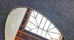 Gio Ponti Italian Modern Oval Wall Mirror with Brass Frame after Gio Ponti - 4140848