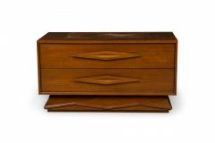 Gio Ponti Italian Modern Two Drawer Bedside Table Night Stand manner of Gio Ponti - 4274104