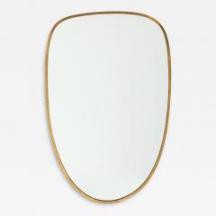 Gio Ponti Italian Modernist Mirror with Brass Frame Italy c 1950 - 3571706