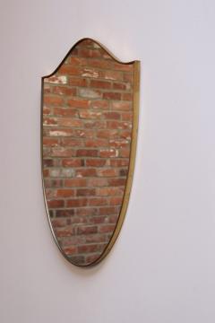 Gio Ponti Italian Modernist Ramati Shield Mirror by Vetreria Bonardi - 3960940