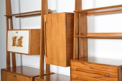 Gio Ponti Italian Wall Unit in Beech Attributed to Gio Ponti 1950s - 1928202