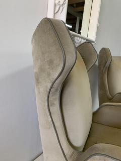 Gio Ponti Italian Wing Back Armchairs in the Style of Ponti Pair - 4632983