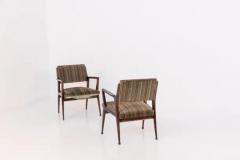 Gio Ponti Italian armchair pair Attributed to Gio Ponti in Original Velvet - 3625934