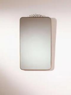 Gio Ponti Italian brass mirror in the style of Gio Ponti italy early 1960s - 3925580