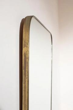 Gio Ponti Italian mid century Brass wall Mirror in the style of Gio Ponti Italy 1950s - 3626886