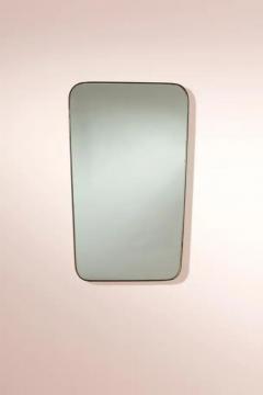Gio Ponti Italian mid century Brass wall Mirror in the style of Gio Ponti Italy 1950s - 3626888
