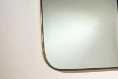 Gio Ponti Italian mid century Brass wall Mirror in the style of Gio Ponti Italy 1950s - 3626920