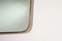 Gio Ponti Italian mid century Brass wall Mirror in the style of Gio Ponti Italy 1950s - 3626921