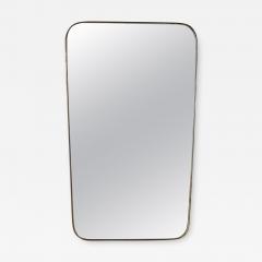 Gio Ponti Italian mid century Brass wall Mirror in the style of Gio Ponti Italy 1950s - 3661115