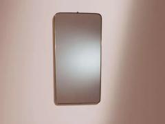 Gio Ponti Italian mid century Brass wall Mirror in the style of Gio Ponti Italy 1950s - 3807462