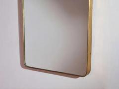 Gio Ponti Italian mid century Brass wall Mirror in the style of Gio Ponti Italy 1950s - 3807464