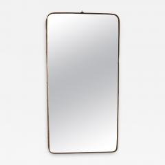 Gio Ponti Italian mid century Brass wall Mirror in the style of Gio Ponti Italy 1950s - 3808353