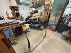 Gio Ponti Large Italian Modern Gio Ponti Inspired Brass Mirror - 4618213