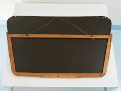 Gio Ponti Large Trapezoidal Golden Wall Mirror With Engraved Diamond Pattern Austria - 4662526