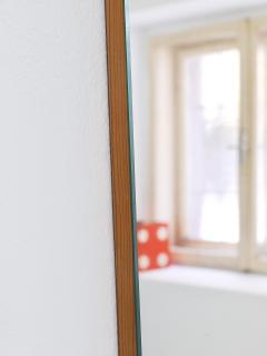 Gio Ponti Large Trapezoidal Mid Century Full Length Wall Mirror Vienna Austria 1950s - 4698208