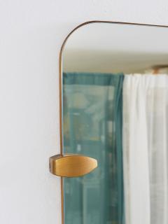 Gio Ponti Large Trapezoidal Mid Century Full Length Wall Mirror Vienna Austria 1950s - 4698209