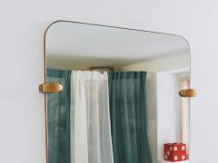 Gio Ponti Large Trapezoidal Mid Century Full Length Wall Mirror Vienna Austria 1950s - 4698210