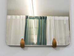 Gio Ponti Large Trapezoidal Mid Century Full Length Wall Mirror Vienna Austria 1950s - 4698211