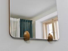 Gio Ponti Large Trapezoidal Mid Century Full Length Wall Mirror Vienna Austria 1950s - 4698217