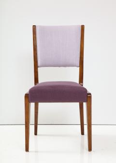 Gio Ponti Linen Upholstered Oak Chair by Gio Ponti Italy c 1950s - 2950712