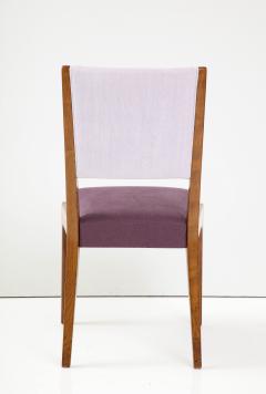 Gio Ponti Linen Upholstered Oak Chair by Gio Ponti Italy c 1950s - 2950721