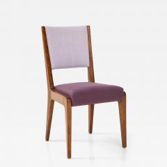 Gio Ponti Linen Upholstered Oak Chair by Gio Ponti Italy c 1950s - 2952453