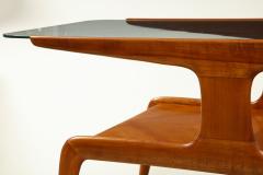 Gio Ponti Low Walnut and Glass Table - 565316