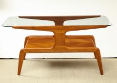 Gio Ponti Low Walnut and Glass Table - 565317