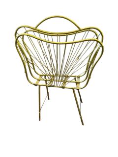 Gio Ponti MODERNIST ITALIAN MID CENTURY BRASS MAGAZINE RACK IN THE MANNER OF GIO PONTI - 4440156