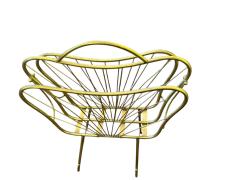 Gio Ponti MODERNIST ITALIAN MID CENTURY BRASS MAGAZINE RACK IN THE MANNER OF GIO PONTI - 4440157