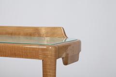 Gio Ponti Maple Desk Console Table Attributed to Gio Ponti Italy c 1950 - 3785479